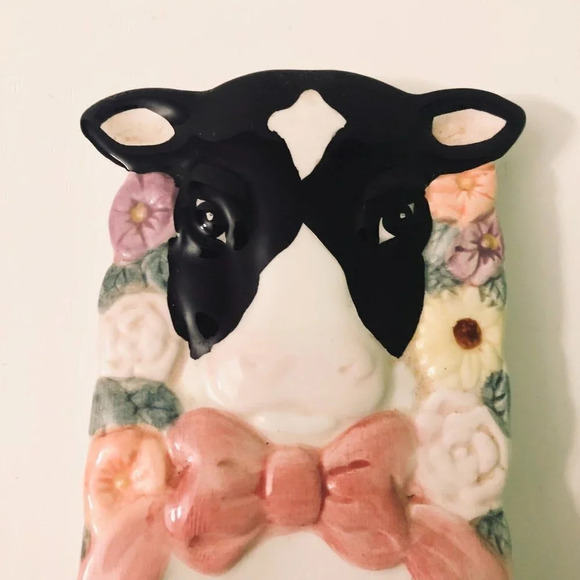 1996  Karen Bell Sweet Bessies Bouquet Cow Flowers Wall Hanging Giftcraft - Picture 2 of 15